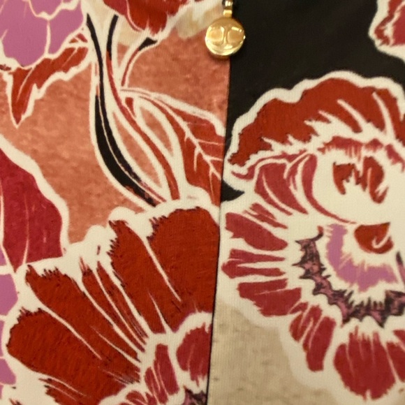 ROBERTO Just CAVALLI / abstract floral Print Wrap Dress 48 - Picture 3 of 8